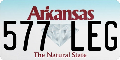 AR license plate 577LEG