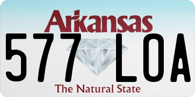 AR license plate 577LOA