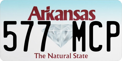 AR license plate 577MCP
