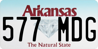 AR license plate 577MDG