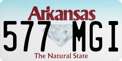 AR license plate 577MGI