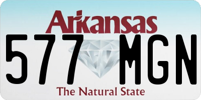 AR license plate 577MGN