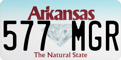 AR license plate 577MGR