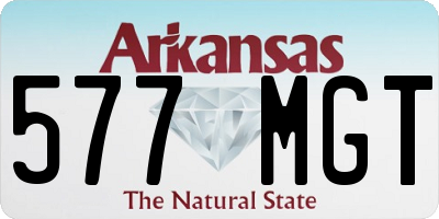 AR license plate 577MGT