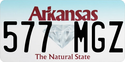 AR license plate 577MGZ