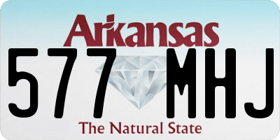 AR license plate 577MHJ