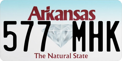 AR license plate 577MHK