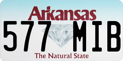 AR license plate 577MIB