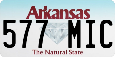 AR license plate 577MIC