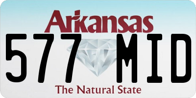AR license plate 577MID