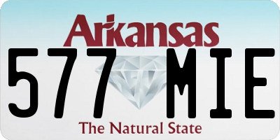 AR license plate 577MIE