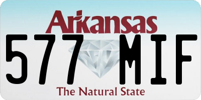 AR license plate 577MIF
