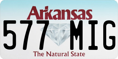 AR license plate 577MIG