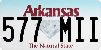 AR license plate 577MII