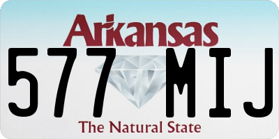 AR license plate 577MIJ
