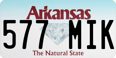 AR license plate 577MIK