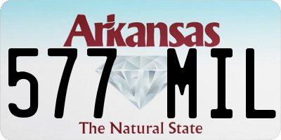 AR license plate 577MIL