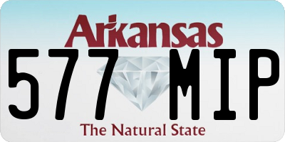AR license plate 577MIP