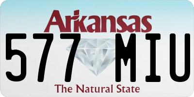 AR license plate 577MIU