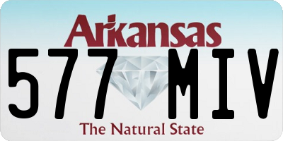 AR license plate 577MIV