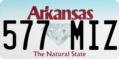 AR license plate 577MIZ