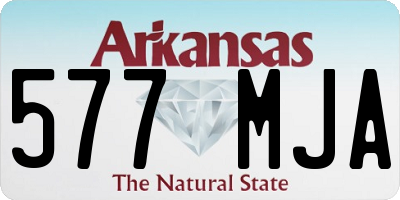 AR license plate 577MJA