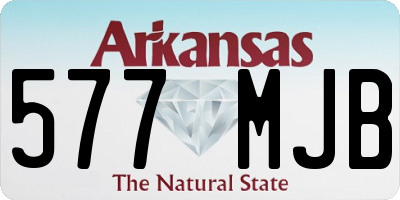 AR license plate 577MJB