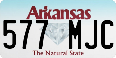 AR license plate 577MJC