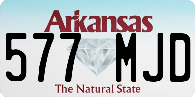 AR license plate 577MJD
