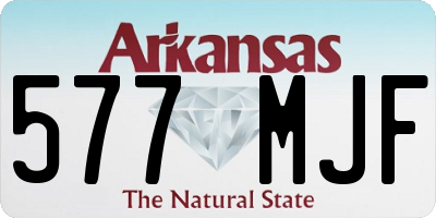 AR license plate 577MJF