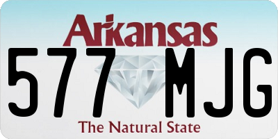 AR license plate 577MJG
