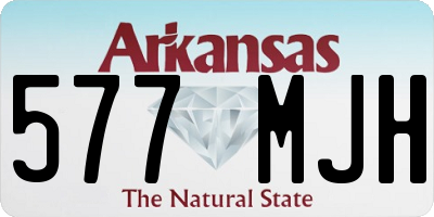 AR license plate 577MJH