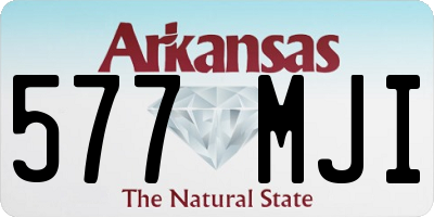 AR license plate 577MJI