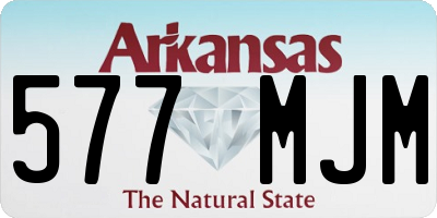 AR license plate 577MJM