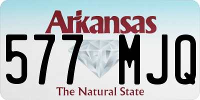 AR license plate 577MJQ
