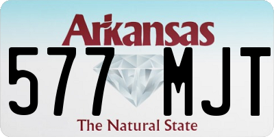 AR license plate 577MJT