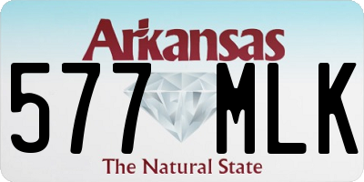 AR license plate 577MLK