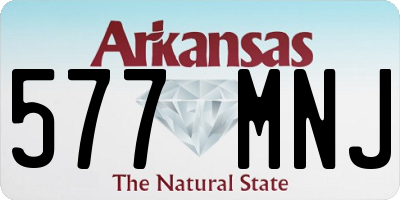 AR license plate 577MNJ