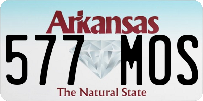 AR license plate 577MOS