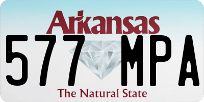 AR license plate 577MPA