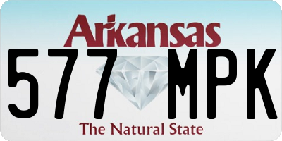 AR license plate 577MPK