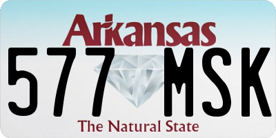 AR license plate 577MSK