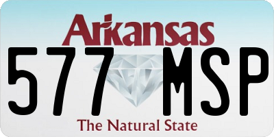 AR license plate 577MSP