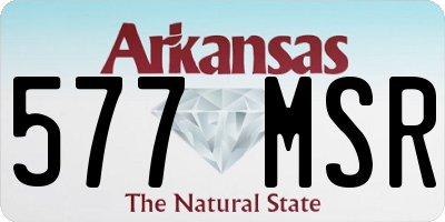 AR license plate 577MSR