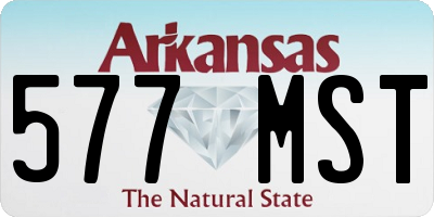 AR license plate 577MST