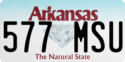 AR license plate 577MSU