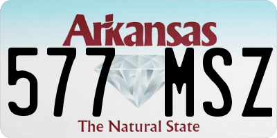 AR license plate 577MSZ