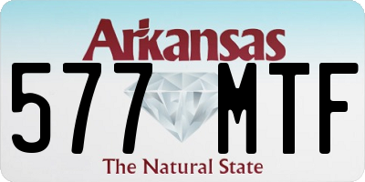 AR license plate 577MTF