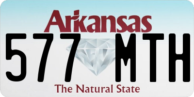 AR license plate 577MTH