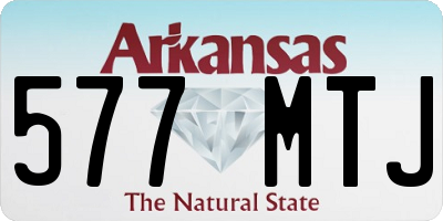 AR license plate 577MTJ